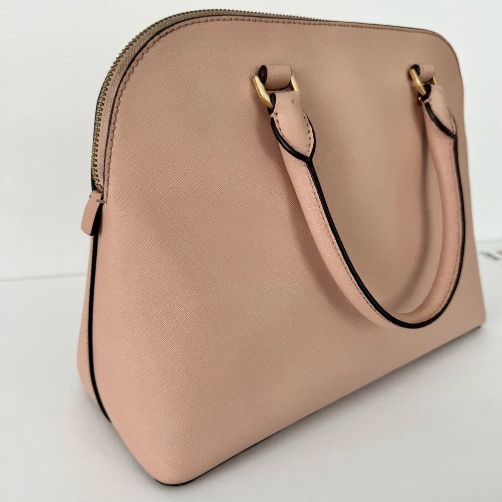 Michael Kors Cindy Pink Large Leather Dome Satchel
